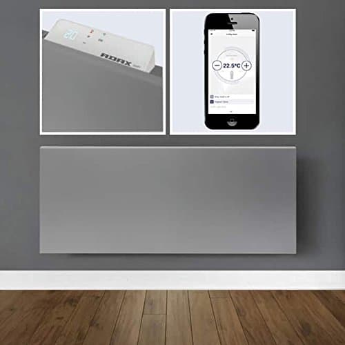 ADAXNeo WIFI Smart Electric Panel Heater, Wall Mounted With Timer, Modern Convector Radiator. LOT 20 / ErP Compliant, Made In Europe, Grey, 600W