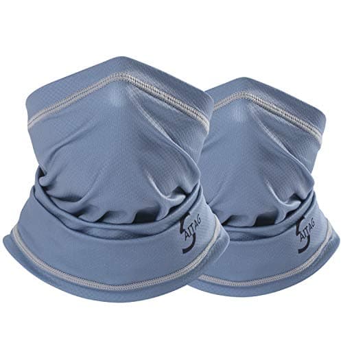 SAITAG 2 Pack Neck Gaiter Face Mask Reusable Face Masks Washable Bandana Sun Dust Protection Elastic Face Cover Scarf