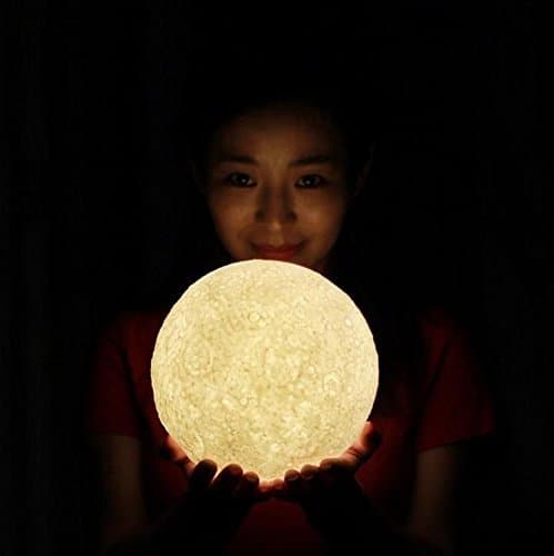 LED Night Light Moon Lamp 3D Print Moonlight Luna 2 Colors Changeable Touch Sensor Nightlight