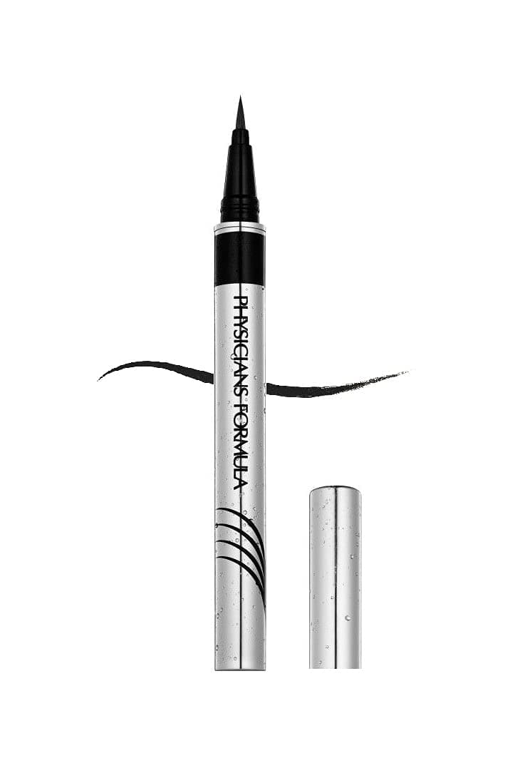 Eye Booster Waterproof Ultra-Fine Liquid Eyeliner - Ultra-Precise Liquid Eyeliner - Easy to Apply - with Waterproof Complex, Lash-Conditioning Serum, and Peptides - Blackest Black