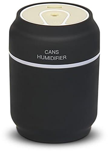 iCreation Mini Humidifier 3-in-1 Portable Mist Humidifier with USB Fan, LED Light, Auto Shut Off Protection (Black)