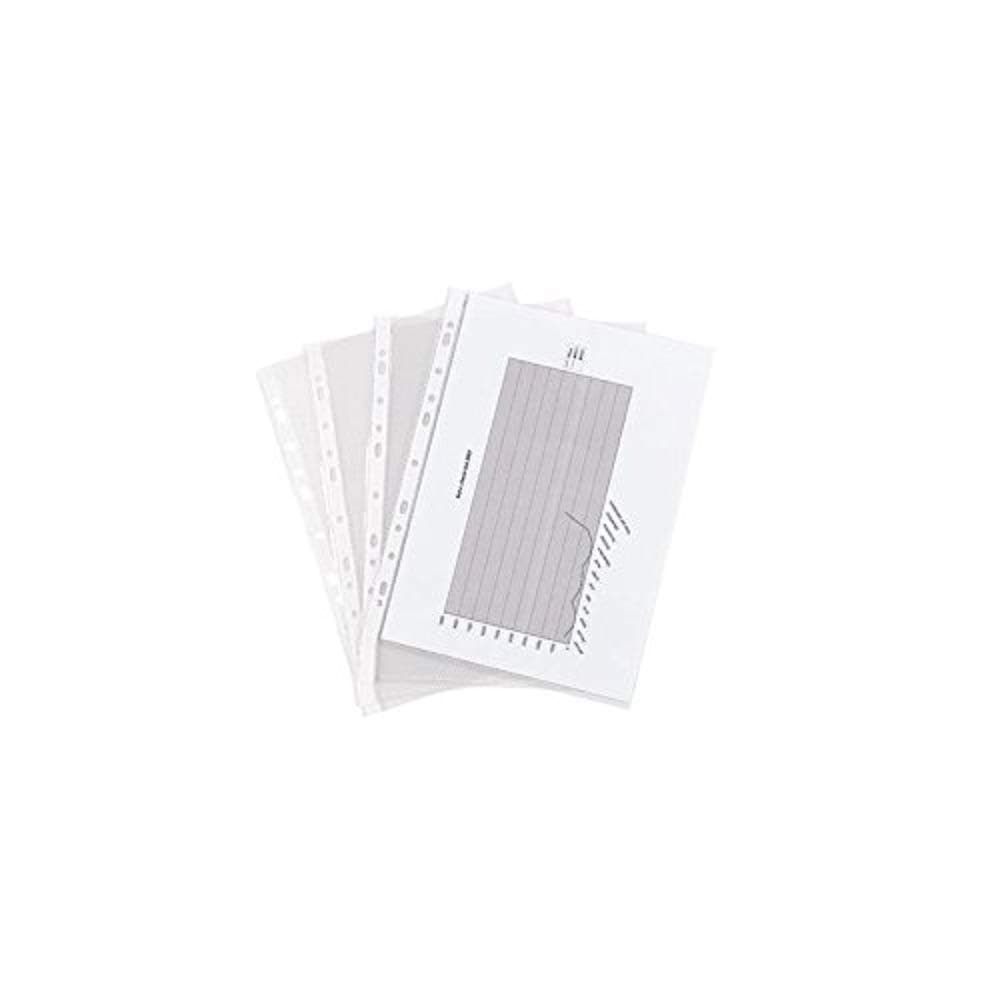 Esselte - bag of 100 perforated plastic sleeves 75 Microns - smooth transparent