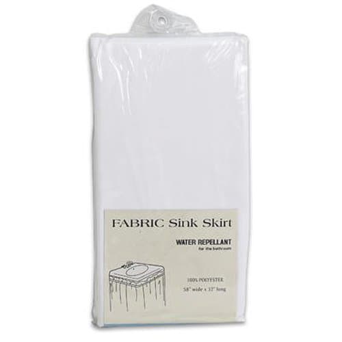 32" X 58" White Sink Drape