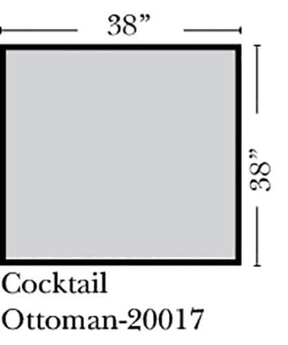 Omnia Leather Sunset Cocktail Ottoman in Leather, Shadow Legs, Guanaco Caramel