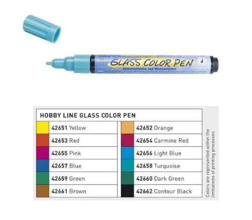 42661 Ideal for Decorating Brown, Glass Colour Pen, Glas Painter