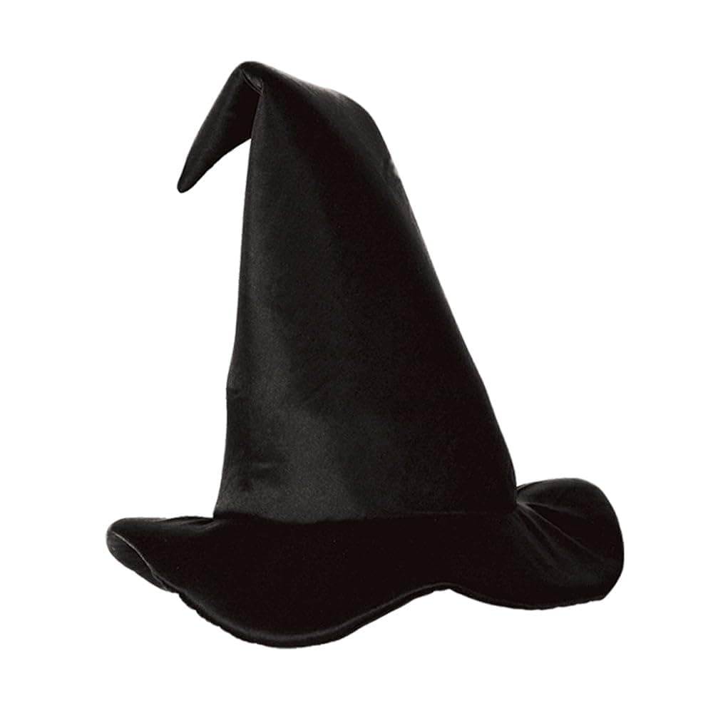 Satin-Soft Black Witch Hat
