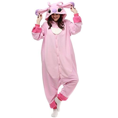 VU ROUL Halloween Costume Adult Outfit Stitch Onesie Women's Pajamas Pink
