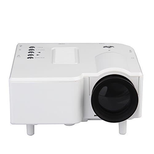 Micro Projector Meyoung HD Movie Portable Projectors 1080P Full Color 72" for Home Theater, Laptops via USB/AV/SD Port (GP5S White)