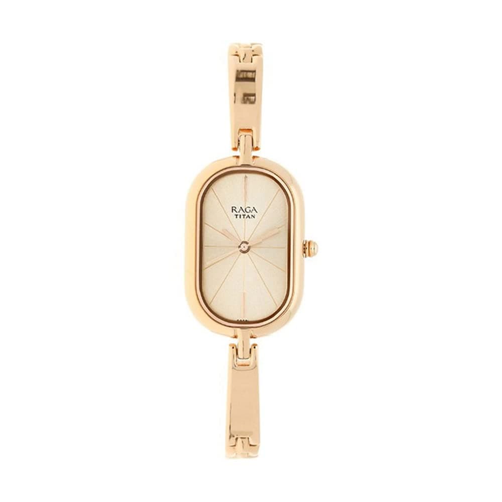 Raga Viva Quartz Analog Rose Gold Dial Rose Gold Metal Strap Watch for Women - NT2577WM01
