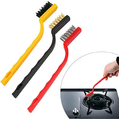 Atipriya Kitchen Tools Plastic Metal Fiber Wire Cleaning Brush - (Multicolour) Set of 3