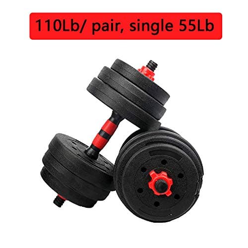 meiya Dumbbell Dumbbells Barbell Lifting Dumbbells Men's Fitness Home Rubber,50kg Weight, Mute, Adjustable Fitness Gym Aerobic - a Set of Two