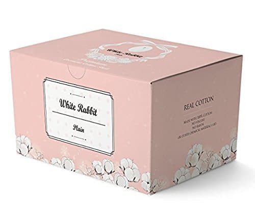 [White Rabbit] Premium Cotton Pad/Authentic 100% Cotton (Plain Type 25pcs x 2 SET)
