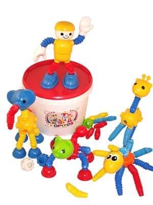 Popoids Animals LARGE 140 Piece set in Including Man Figure *Tub*