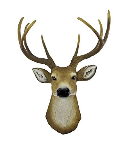 DWK "The Duke" Wall Mounted Faux Dear Head | Wall Art for your Home | Animal Rustic Home D cor | Dear Hunting Decorations | Taxidermy Wall Mount - 22.5"