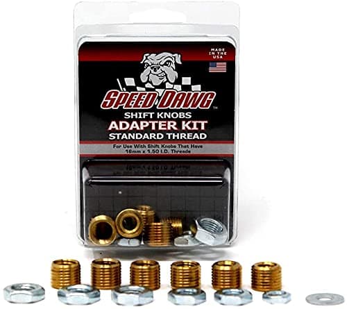 Speed Dawg Standard Thread Shift Knob Adapter Kit with 6 Sizes