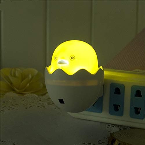 Automatic Sensor Led EU Plug Yellow Duck Wall Socket Lamp for Bedroom Home Decoration Night Light (Automatic On/Off) - Plastic