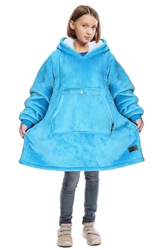 Catalonia boys Hoodie Sweatshirt Kids Oversized Blanket Sweatshirt, Sherpa Fleece Hoodie, Super Soft Warm Comfortable Pullover with Large Front Pocket for Boys Girls Teens (7-13 yr)