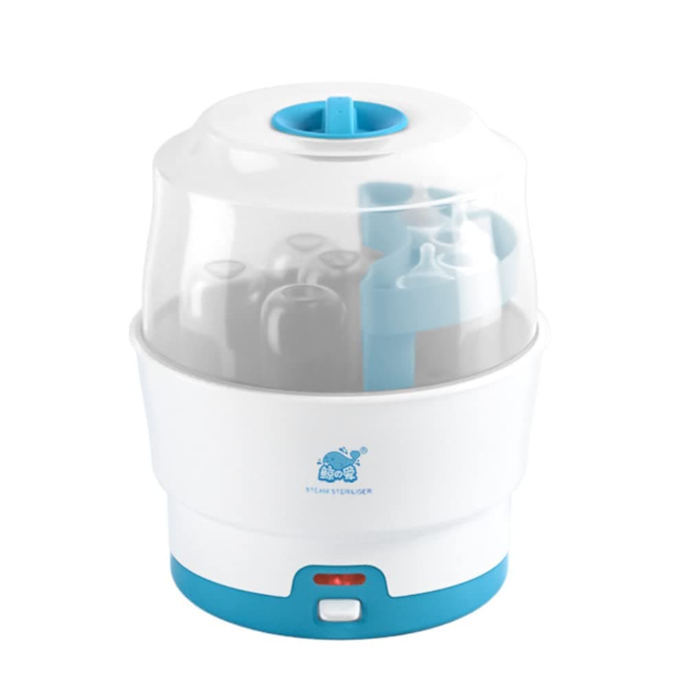 Baby Feeding Bottle Sterilizer, Bottle Steam Sterili-zer for Baby Bottles, BPA Free, Pacifiers Breast Pumps Large Capacity and 99.99% Cleaned in 8 Mins, Holds up to 6 Bottles, Easy to Operate