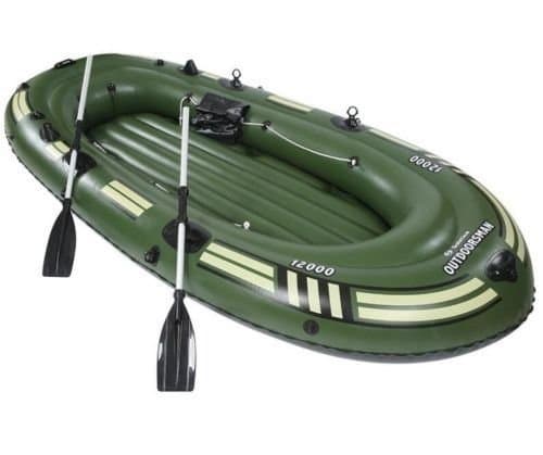 SZFMMY ®Heavy duty 300kg Inflatable Raft Boat Dinghy fishing Set 4 Person Canoe With Paddle Water Sports(265cm x 130cm x 46cm)