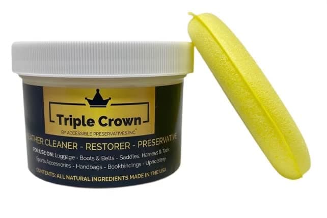Triple Crown Leather Preservative & Restorer (8 oz.); 80 Year Old Fredelka Formula Hand-Poured by Accessible Preservatives; For Use on Boots, Bags, Books & More. Made in the U.S.A
