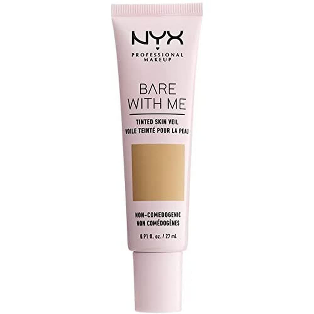 NYX Professional Makeup Bare With Me Tinted Skin Veil, BB Cream, Hydrating Aloe and Cucumber Extract, Skincare Inspired, Light Coverage, Beige Camel