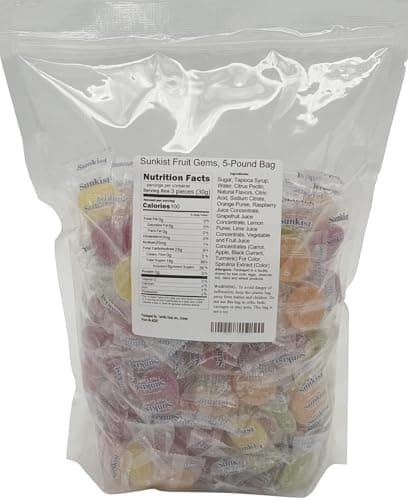 Candy Crate Sunkist Fruit Gems, 5 Pound Bag