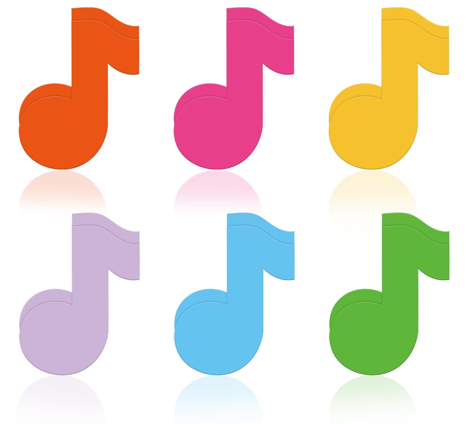 JarThenaAMCS 24 Pack Music Notes Sticky Notes 6 Colors 3 x 3 Inch Sticky Notepads Colorful Sticky Memo Pads for School Classroom Office Party Decor Supplies, 480 Sheets