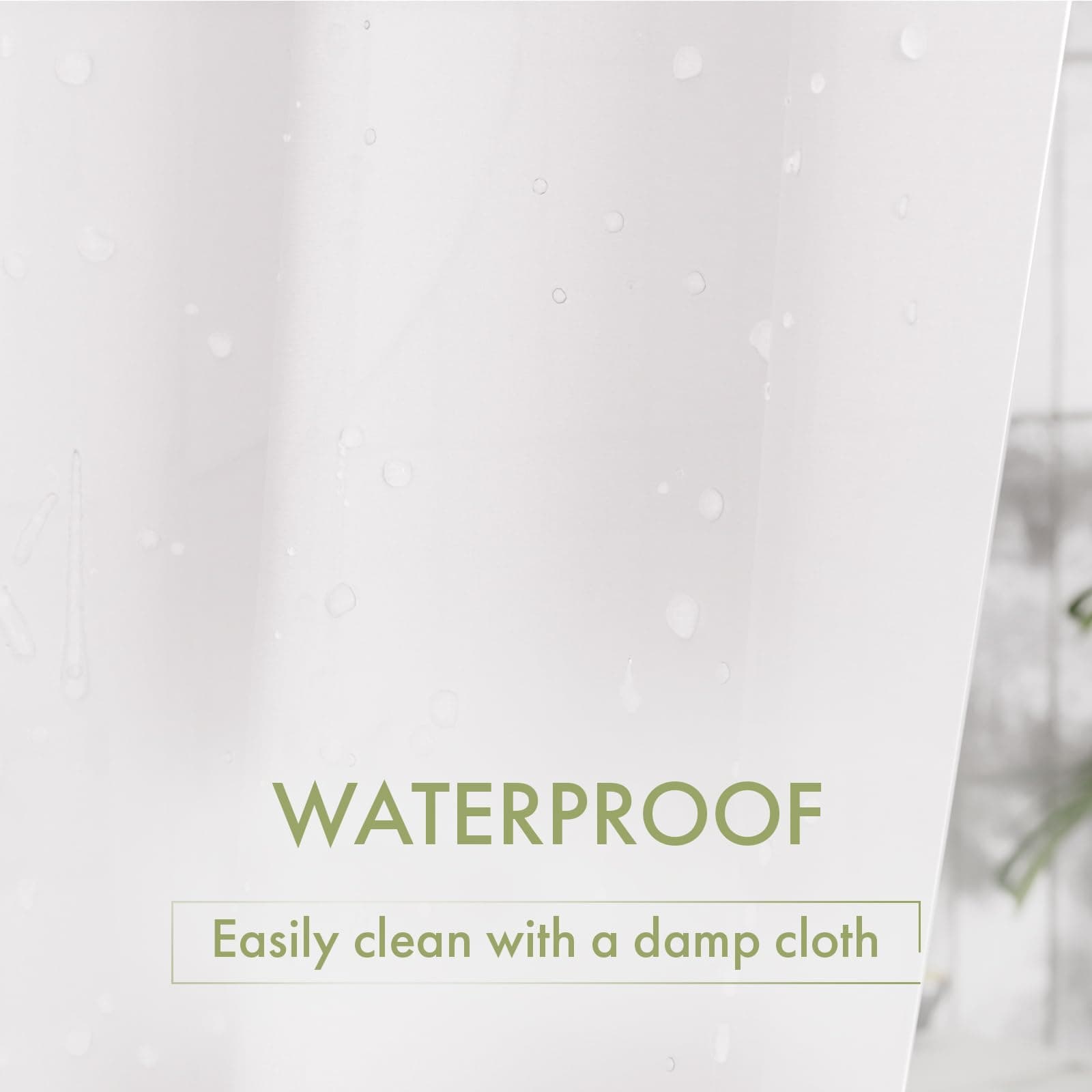 AmazerBath Long Shower Curtain Liner, 72x78 Plastic White Shower Curtain Liner, Cute Waterproof PEVA Shower Curtains, Lightweight Shower Curtains for Bathroom with Magnets and 12 Rustproof Grommets