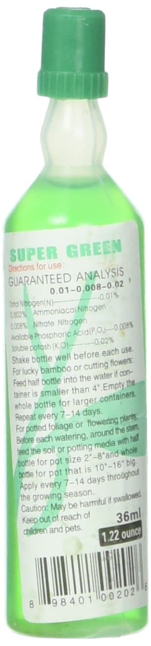 JC SalesSuper Green Plant Food (one Bottle, Lucky Bamboo Fertilizer)