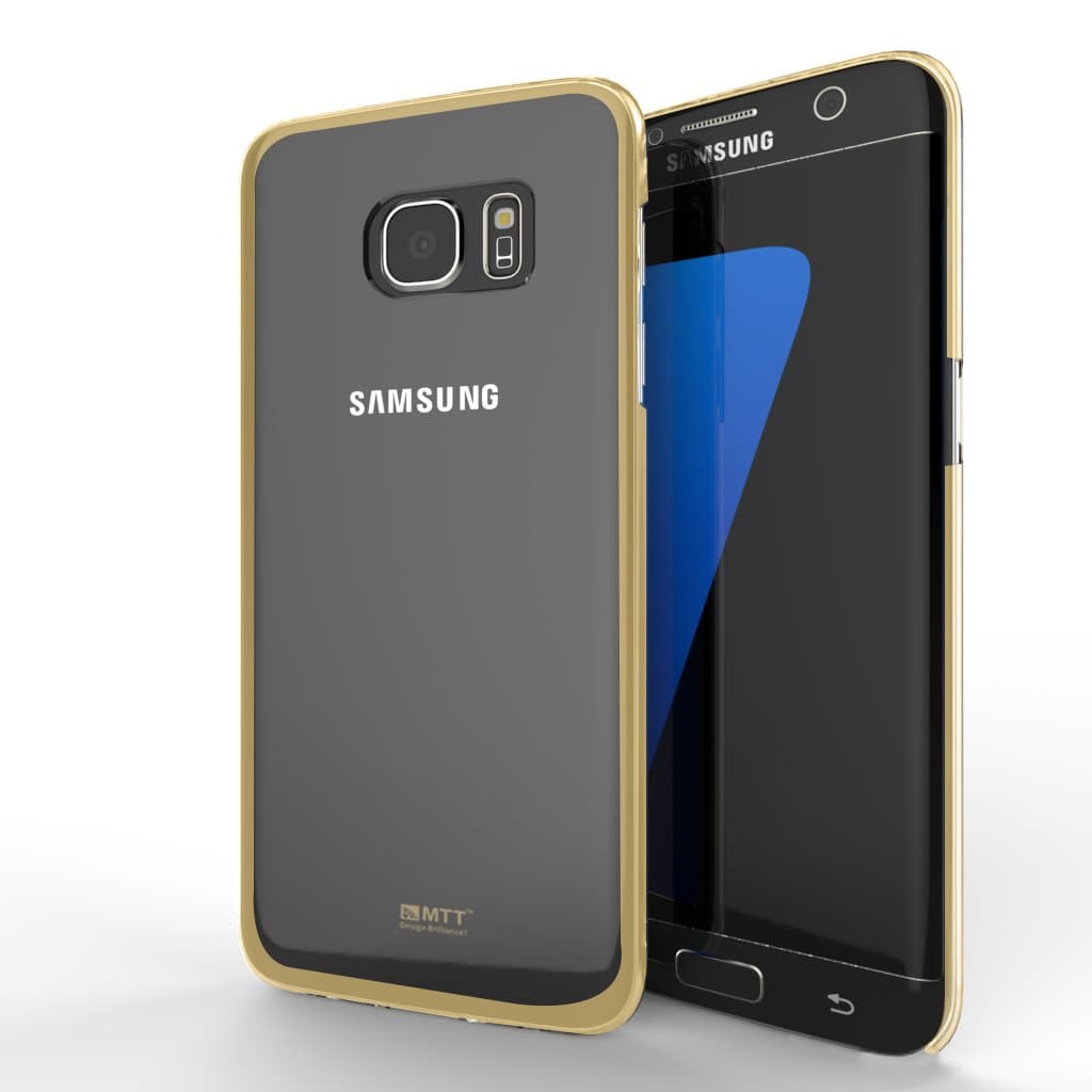 mtt slim fit back cover case for samsung galaxy s6 edge plus – gold (edge) - Gold