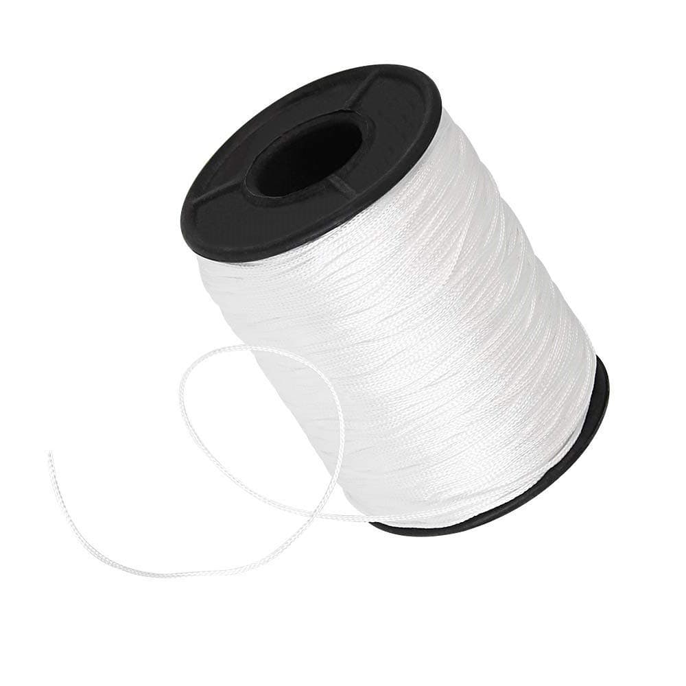 150 Yards/Roll Lift Cord ZKSM 1mm Braided Shade Roller Blinds Cord White Pull String Rope for Aluminum Blind Shade Repair and DIY Crafts Projects(Max Load 66lb)