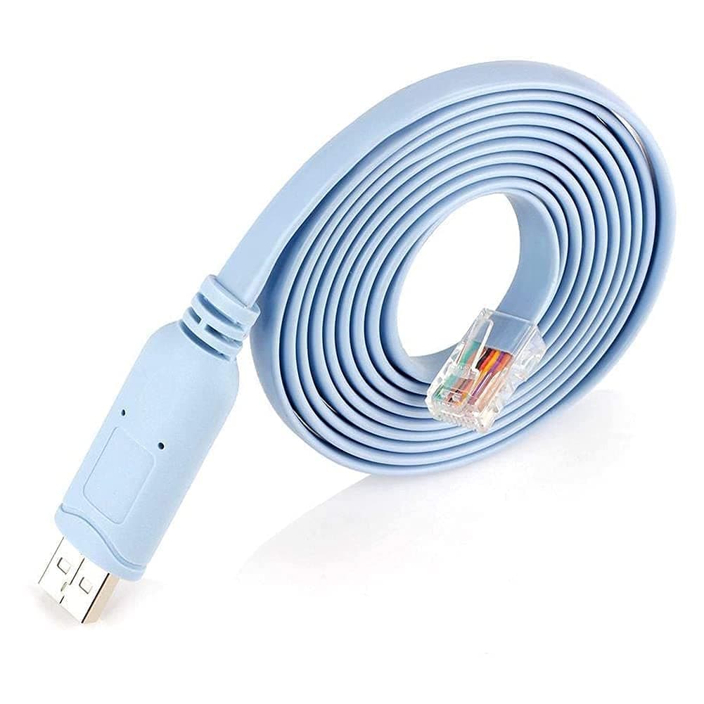 Tobo USB Console Cable,USB to RJ45 Console Serial Console Cable with FTDI Chip Compatible with Routers/Switches for Laptops in Windows etc (Pack of 1) TD-869C,Blue
