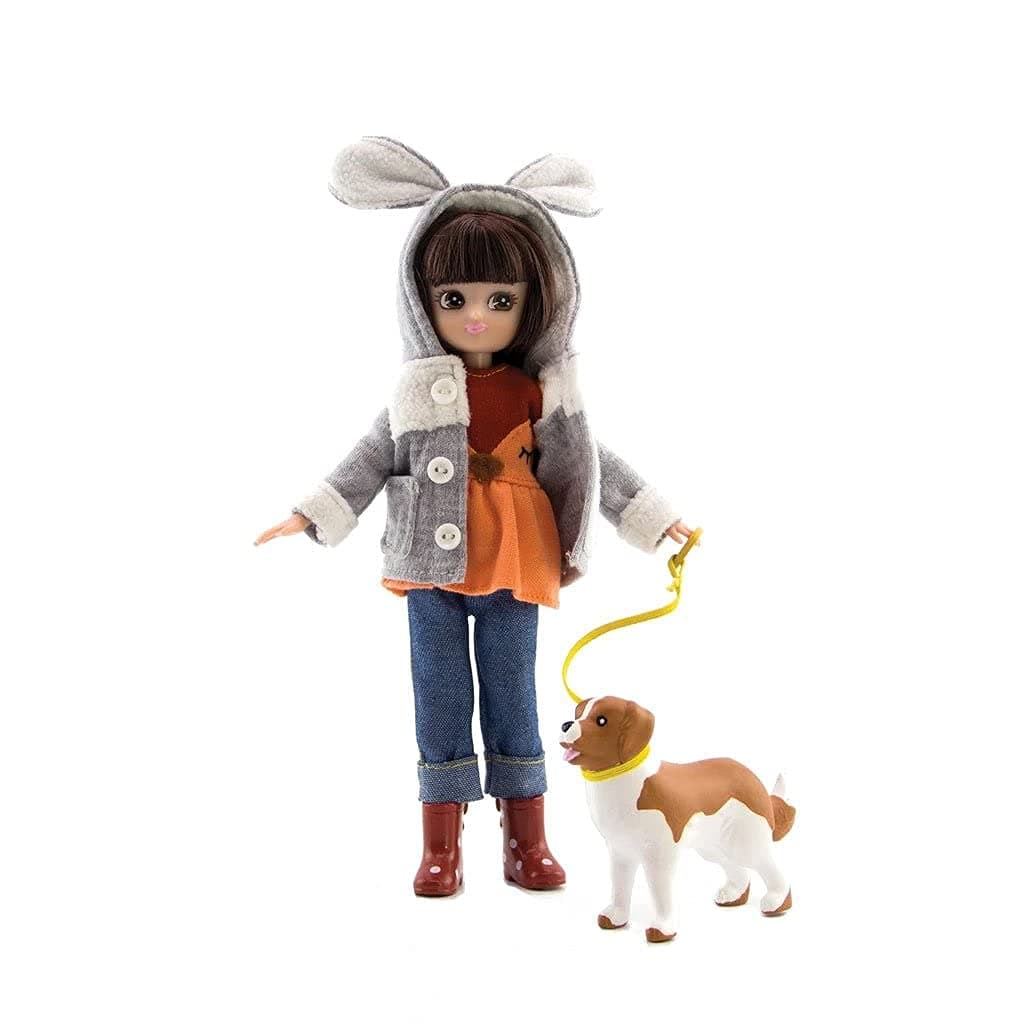 Lottie Doll Walk in The Park | A Doll for Girls & Boys with Doll Dog | Fashion Doll For Fall | Winter Doll with Boots and Doll Fleece Jacket with Cute Ears, LOT158