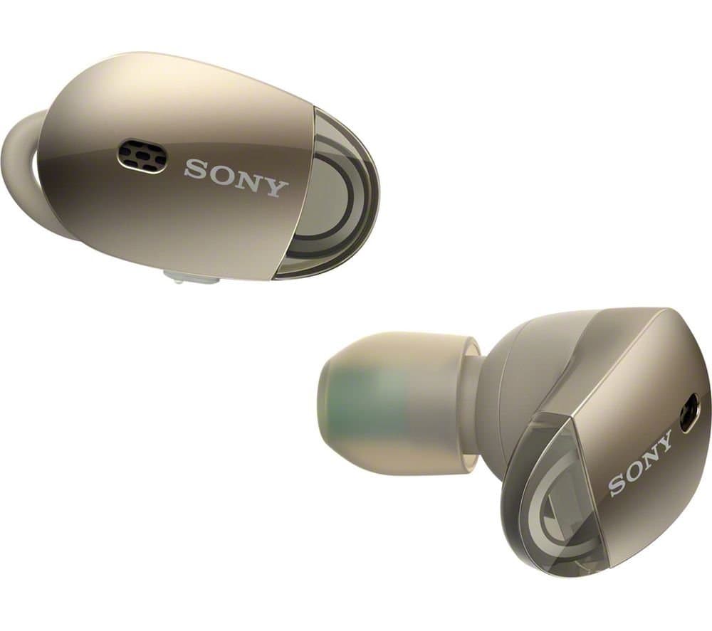 Sony WF-1000X Truly Wireless In-Ear Noise Cancelling Headphones - Gold, with Alexa built-in