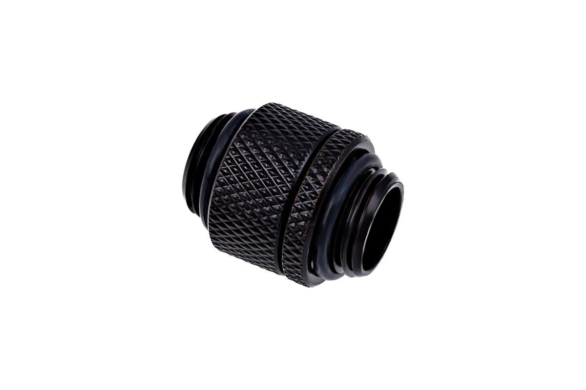 Eiszapfen G1/4" Male to Male 10mm Extender Fitting, Rotary, Deep Black
