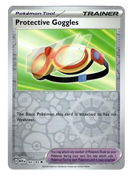 Pokemon - Protective Goggles 164/165 151 - Reverse Foil - Single Card