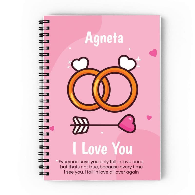 Epheriwala I love you Agneta A5 Size, Soft Cover (300 GSM) (100 GSM Unruled)