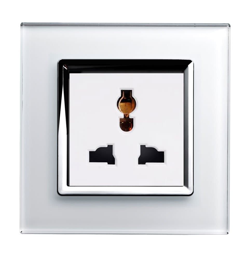 Retrotouch Stunning Innovative Designer Range Multi-Function Plug Socket, White