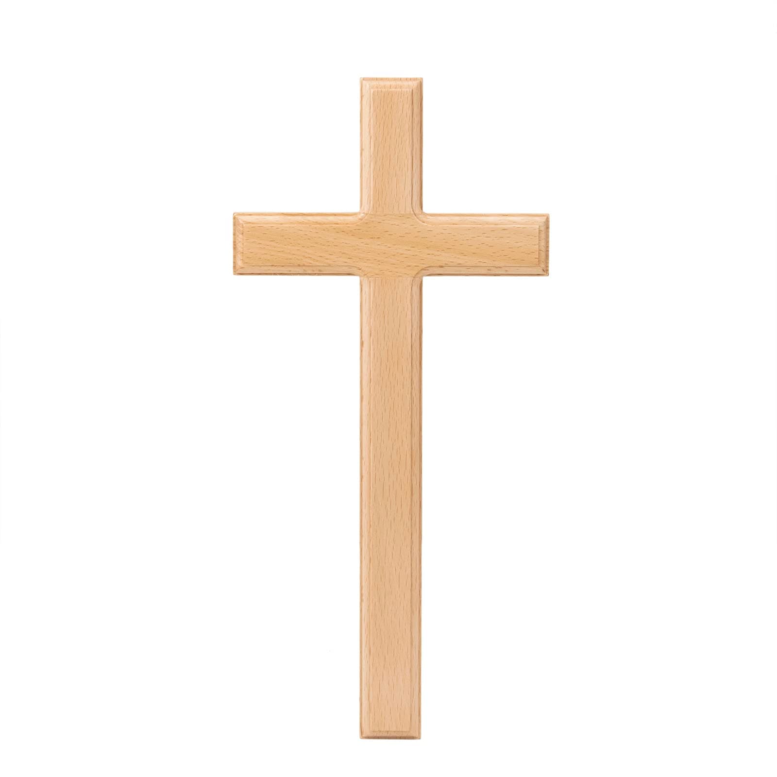 ARCHOBAN Wooden Crosses Wall Decor, 12 Inch Catholic Wall Cross Decorations for Home, Light Brown