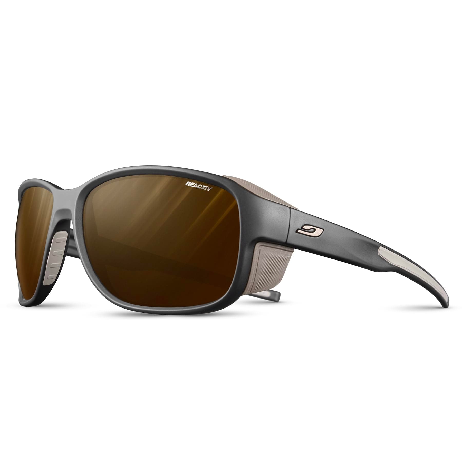 Julbo Monterosa 2 Glacier Glasses for Men & Women w/Removable Side Shields for Hiking, Snow/Glare - 100% UV Protection