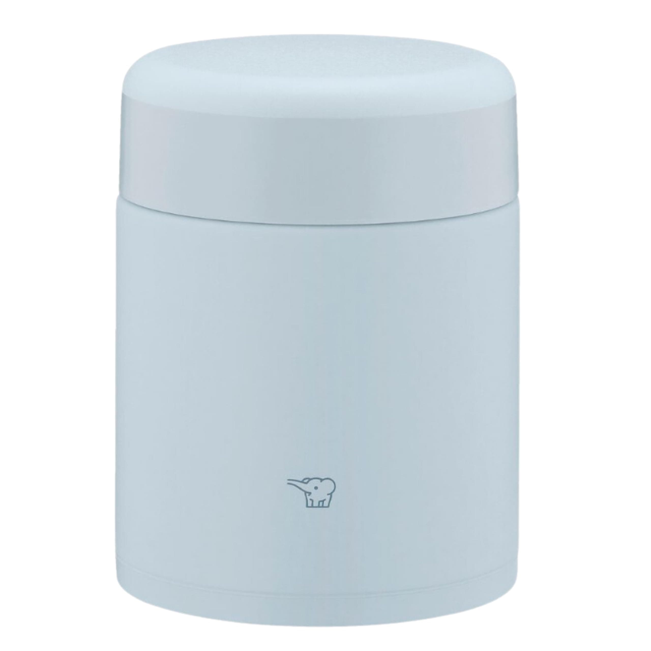 ZOJIRUSHI SW-KA40-HL Mahobin Stainless Steel Thermal Soup Jar, Lunch Jar, Seamless 13.5 fl oz (400 ml), Ice Gray, Integrated Lid and Seal, Easy to Clean, 3 Pieces Only