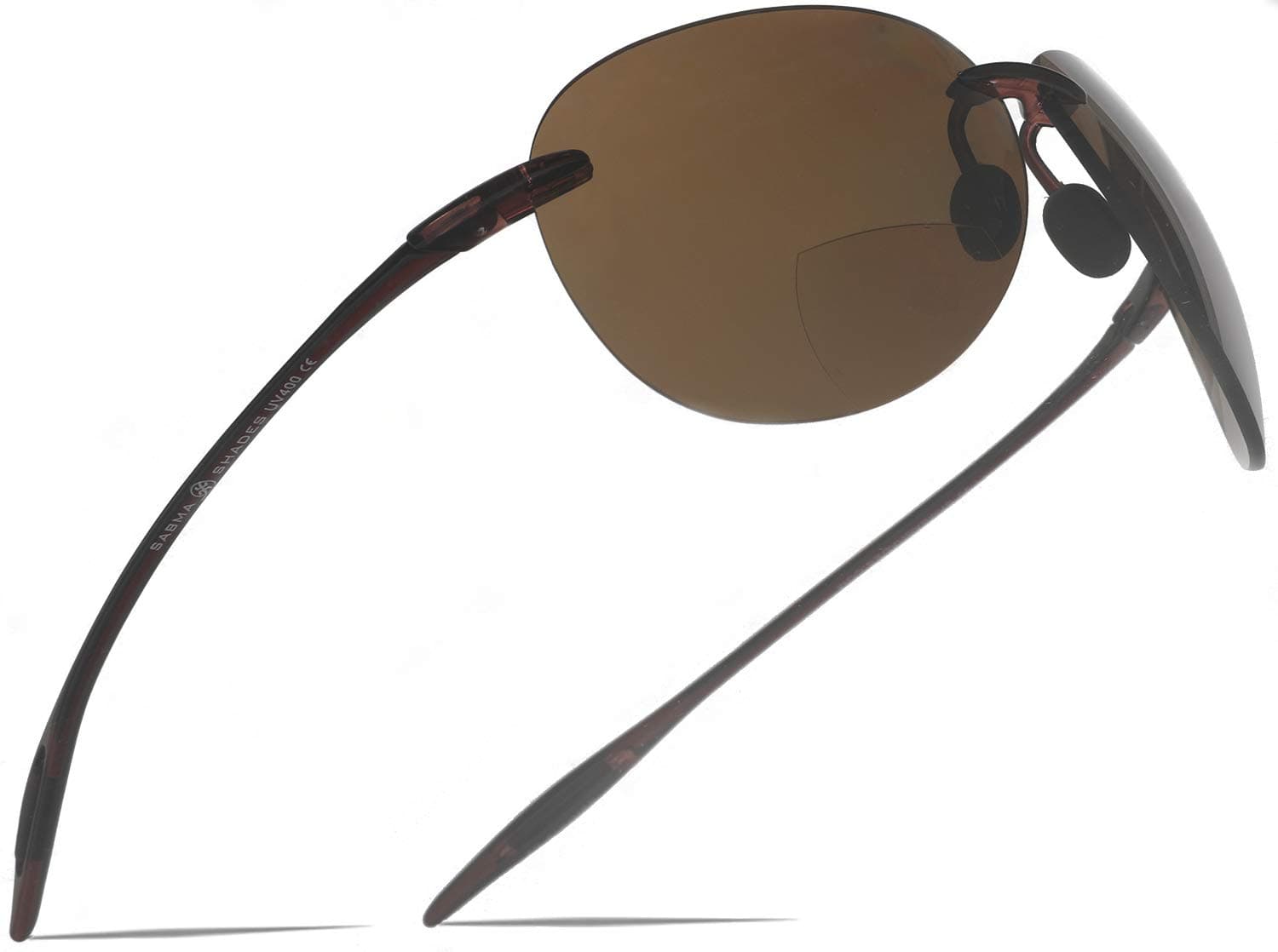 SAMBA SHADESMaui Sports Pilot Bifocal Reading Sunglasses Ultra Flex TR90 Readers Under the Sun