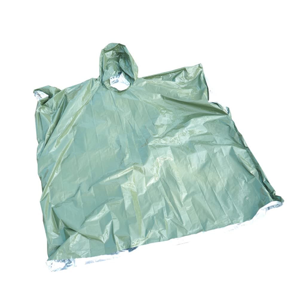 Hood Poncho Thickened Raincoat Waterproof Windproof Coldproof Multifuction Outdoor Survival Tool for Hiking Cycling