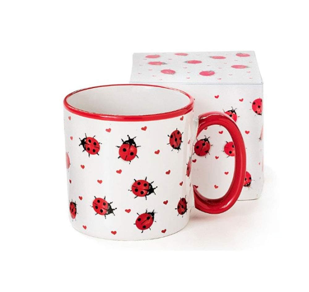 Ladybug Collection, Adorable Ladybug Coffee Mug Inexpensive Gift Item, 13Fl oz