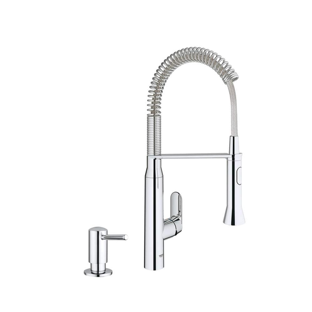 KKS-31380000 K7 Semi-Pro Medium Kitchen Faucet with Soap Dispenser, Chrome