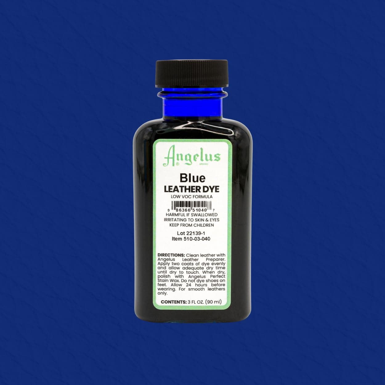 Angelus Leather Dye - Flexible Leather Dye for Shoes, Boots, Bags, Crafts, Furniture, & More 3oz (Blue)