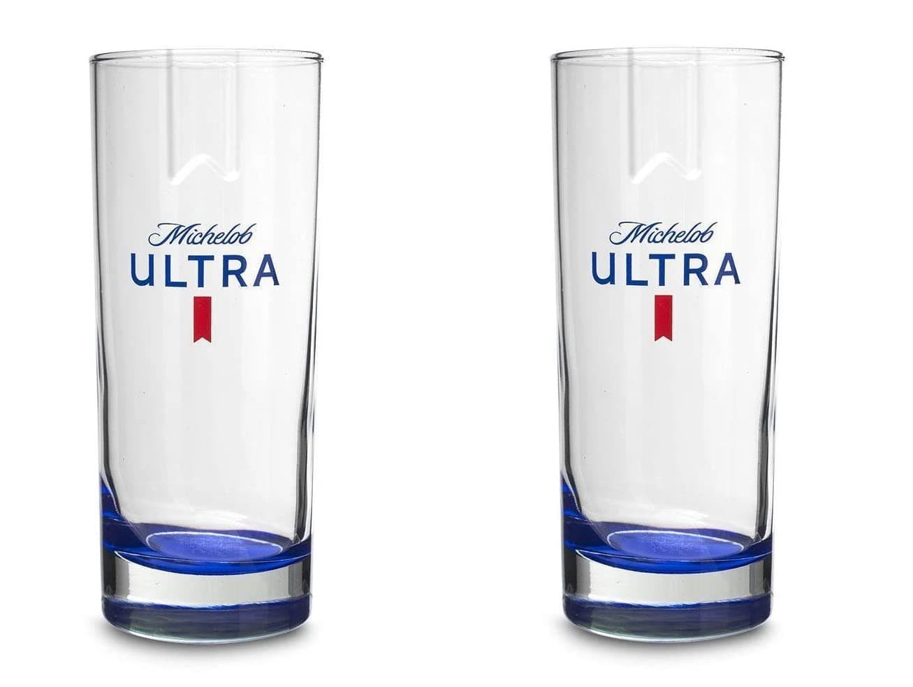 Michelob UltraSignature Blue Based Tumbler Glasses - Set of 2