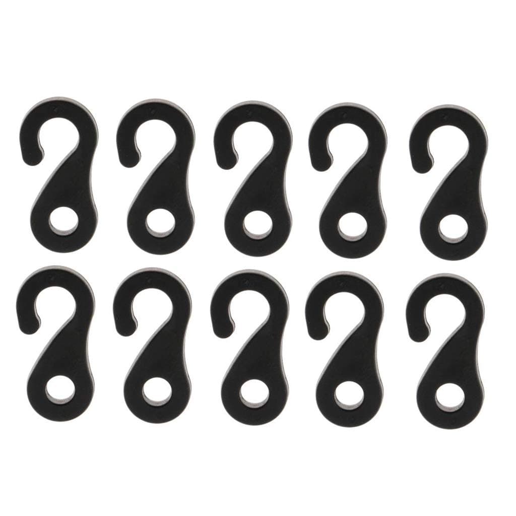 10 Pack Heavy Duty Plastic Tent Hooks | Windproof Anchor Buckles for Camping Tents, Canopies, Tarps & Outdoor Gear