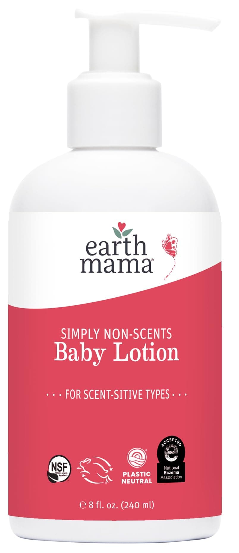 Earth Mama Angel Baby, Baby Lotion, Natural Non-Scents, 8 fl oz (240 ml)