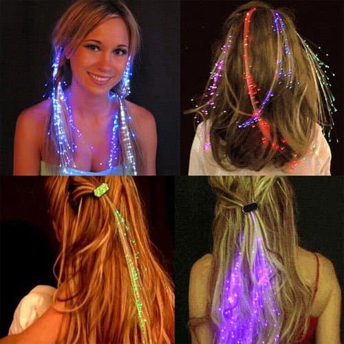exciting Lives LED Hair Extensions for Parties - Gift for Birthday, Christmas Day Gift, Anniversary, for Sister, Girlfriend, Wife, Daughter, Kids, Friends (2 Pieces)